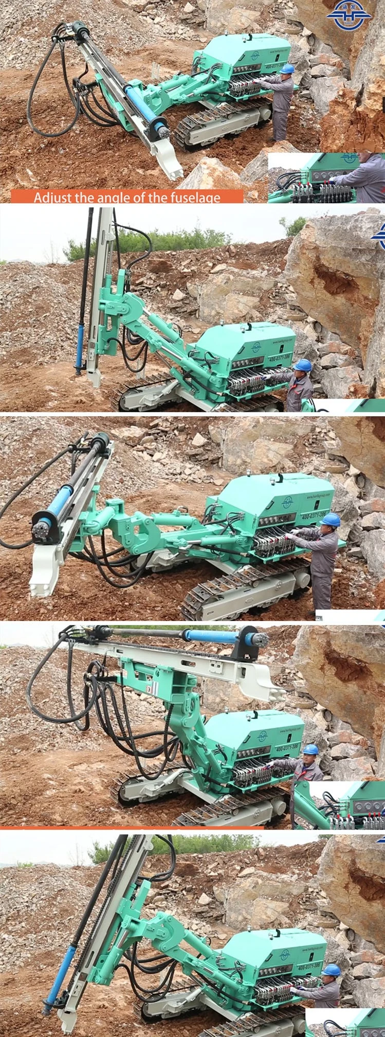 Hydraulic Mine Blast Hole Hard Rock Drill Separated DTH Surface Drilling Rig Anchor Construction Engineering Drilling Rig Machine